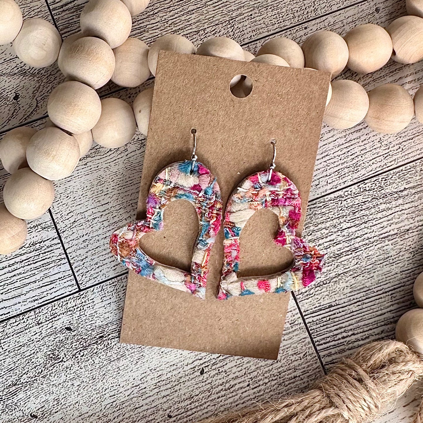 Confetti Tweed Open Heart