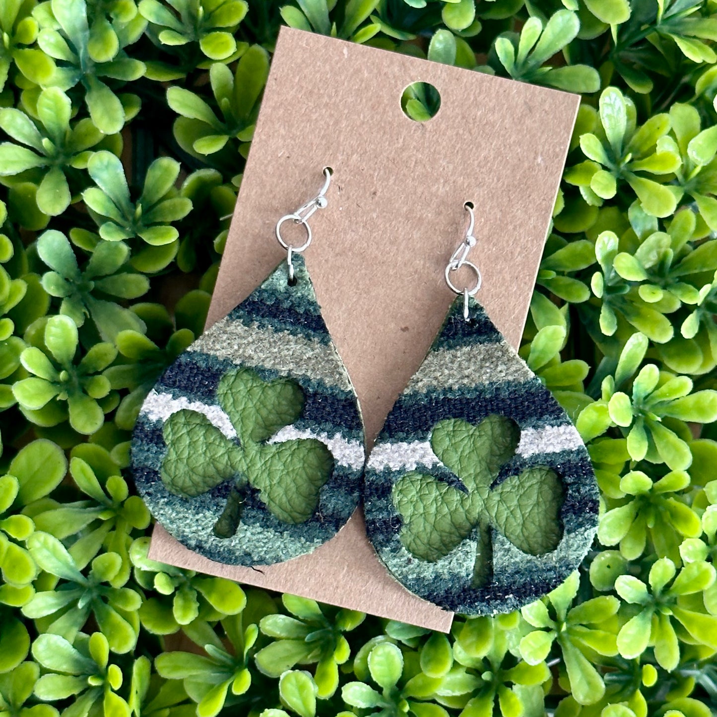 Shamrock Teardrop - Green Stripe Tweed