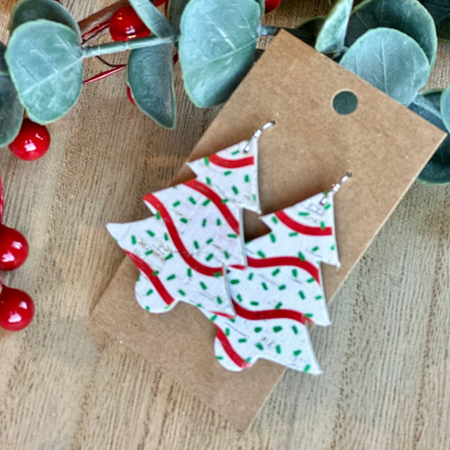 Christmas Tree Cake earrings