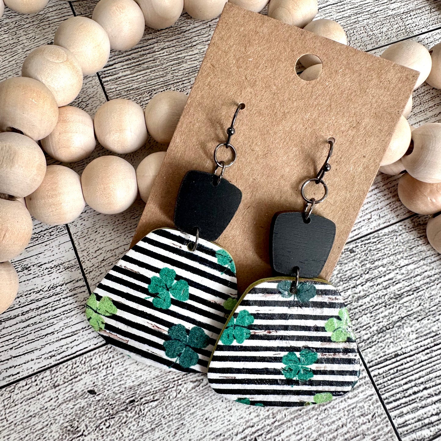 Stripes and Shamrocks Rounded Rectangle