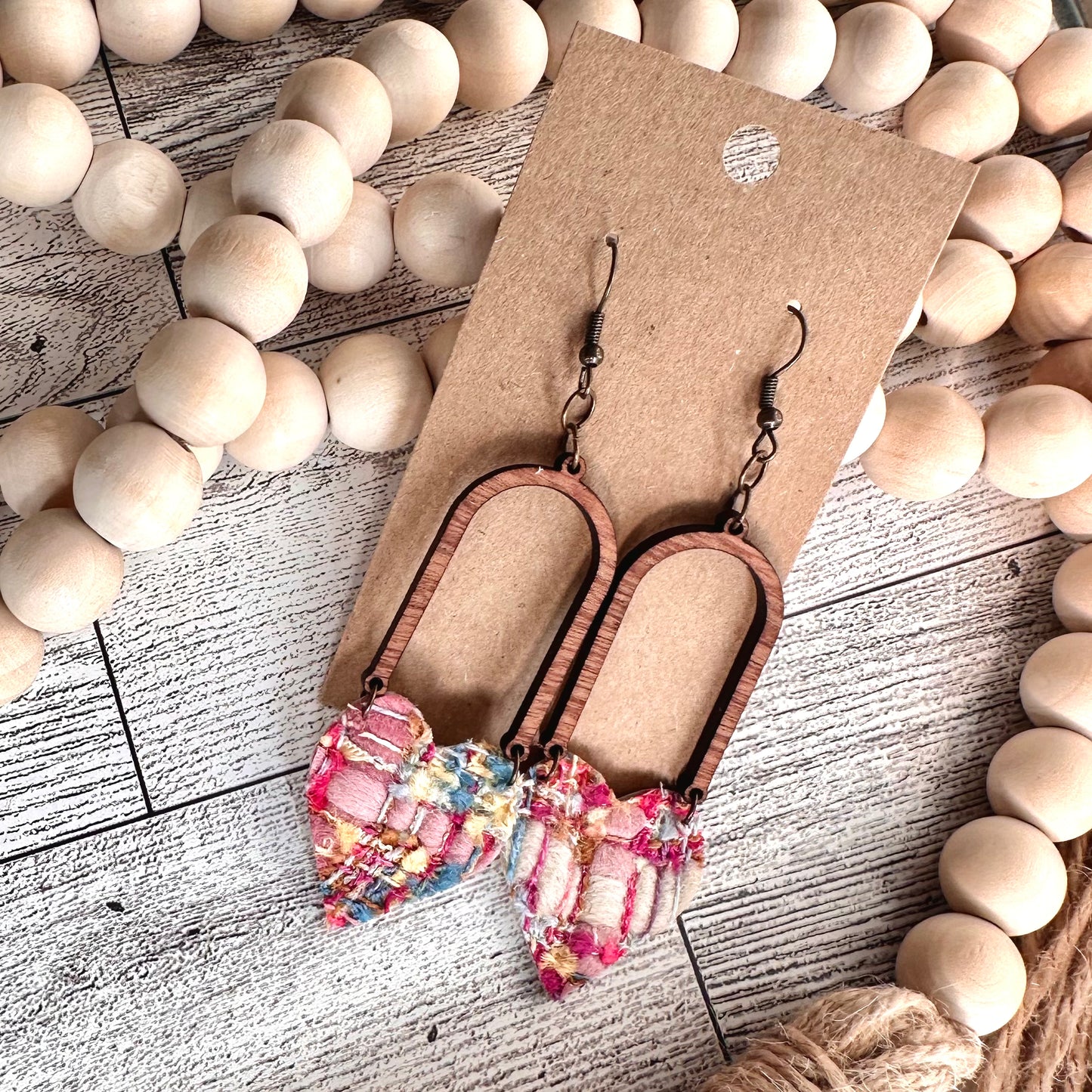 Confetti Tweed Heart with Arch