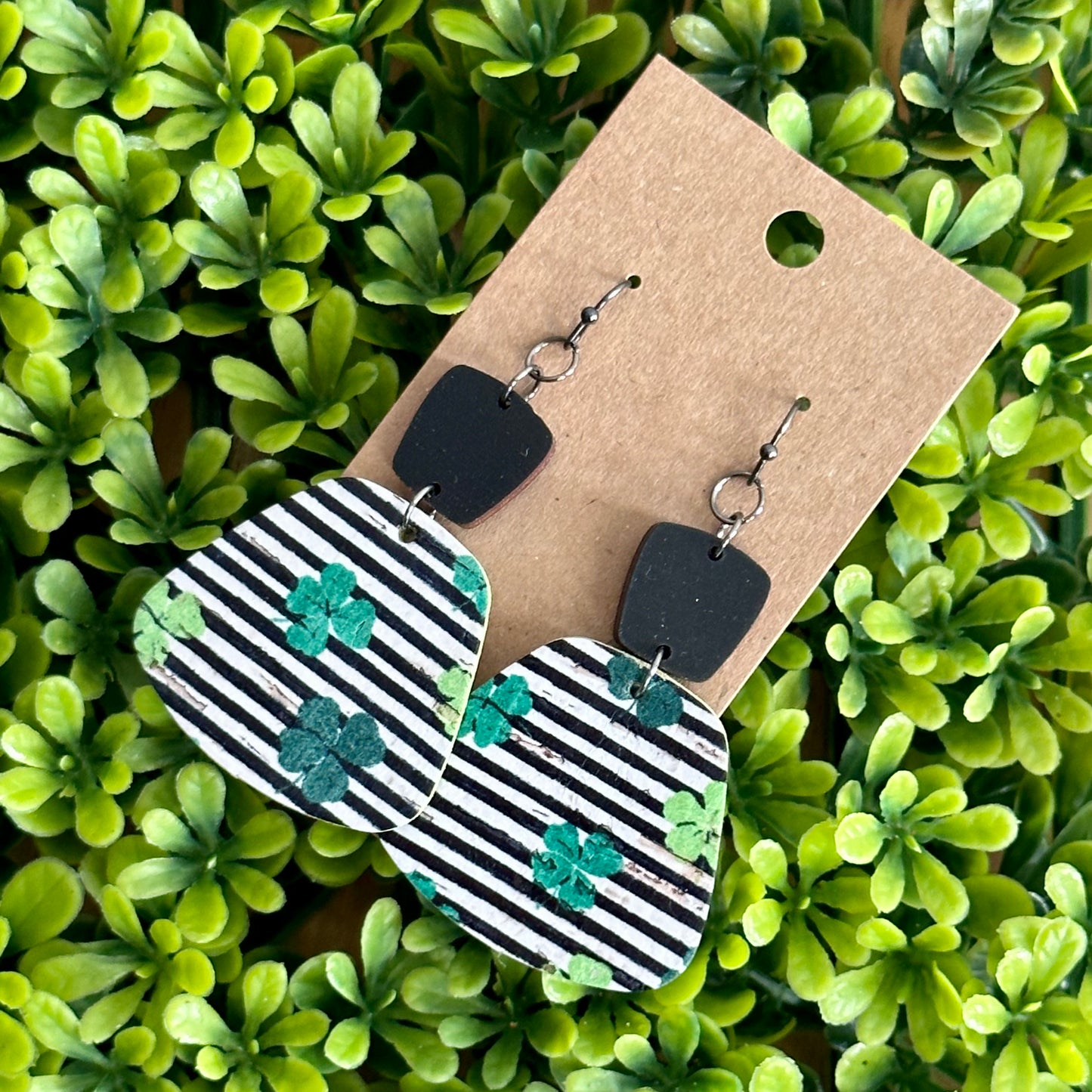 Stripes and Shamrocks Rounded Rectangle