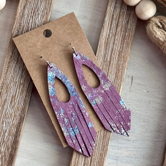 Purple Oil Slick Fringe Drop