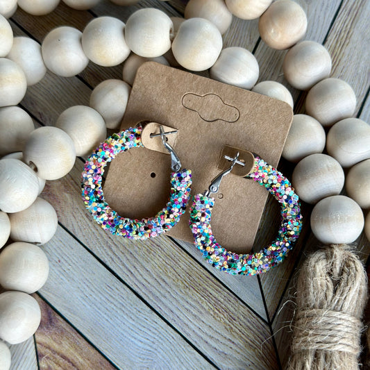 Confetti Glitter Hoops