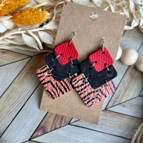 Tiger Red and Black Chevron