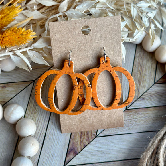 Orange Cork Pumpkin Outline