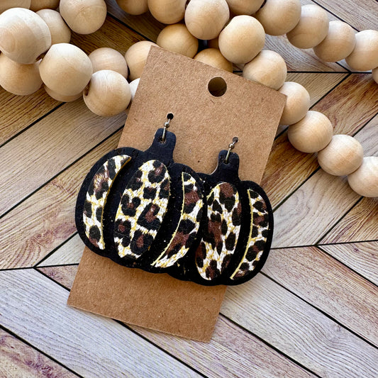 Leopard and Black Layered Pumpkin