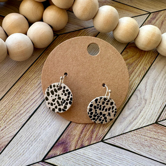 Beige Black Spots Petite Circles