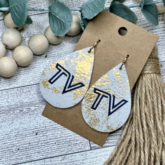 White with Gold Shimmer TV