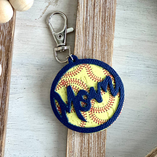 Softball Mom Keychain