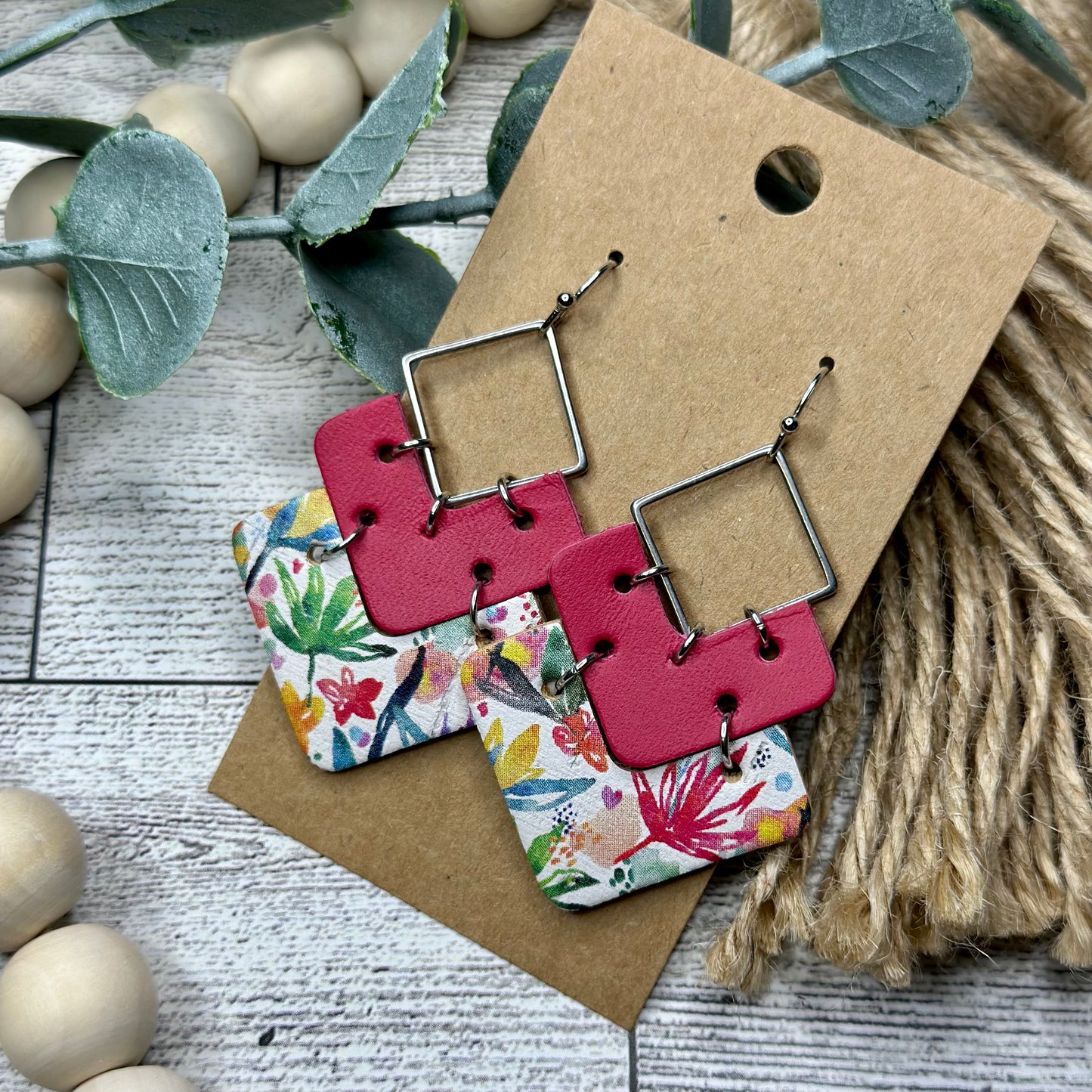 Tropical Floral and Pink Chevron