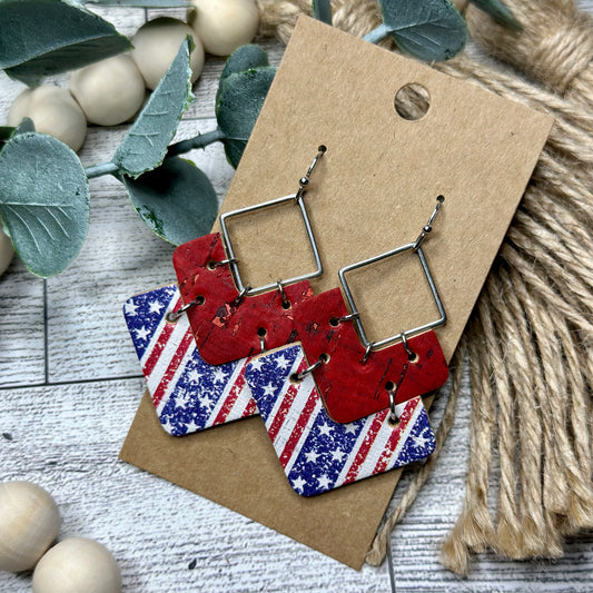 Vintage Stars and Stripes Chevron