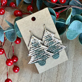 Gold Glitter Painted Trees