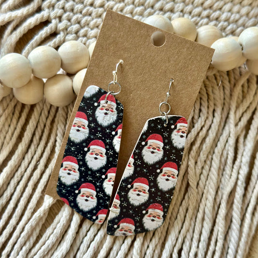 Santa Print Slanted Drops