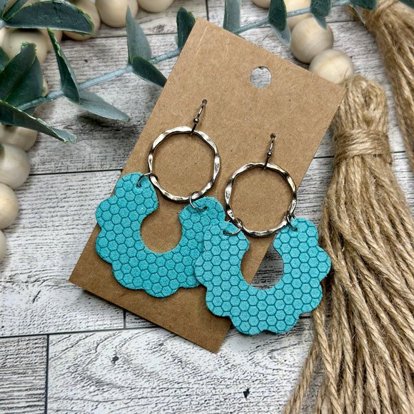 Aqua Scallop Hoop