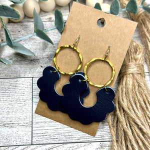 Navy Scallop Hoop