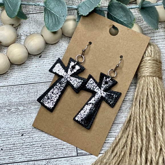 Black and Silver Cross