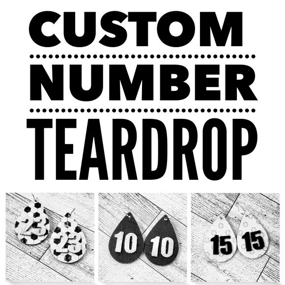 Customized | Teardrop with Number