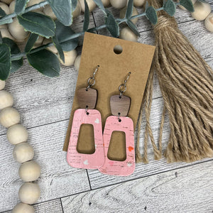Pink Heart Open Rectangles