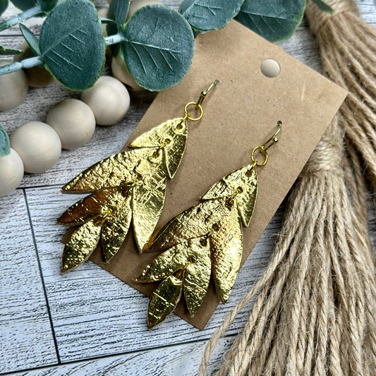 Metallic Gold Tiered Leaf