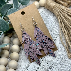 Lilac with Hollographic Shimmer Tiered Leaf