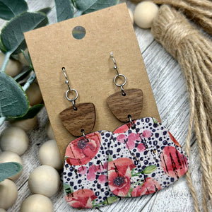 Red Floral Rounded Rectangle
