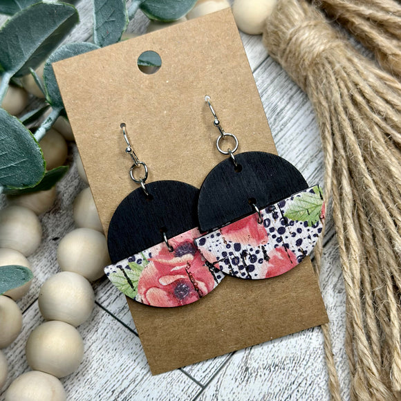 Red Floral Half Circle