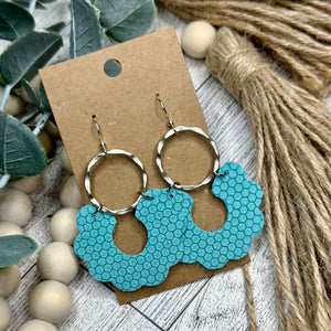 Solid Teal Scallop Hoop