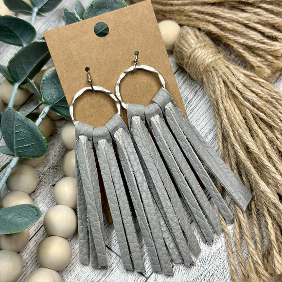 Grey Full Fringe hoops