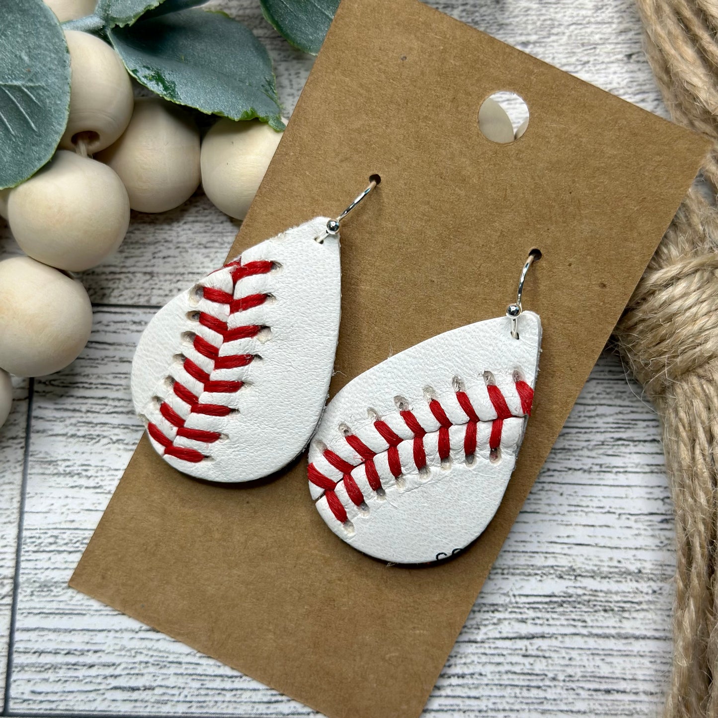 Baseball Stitch Teardrops