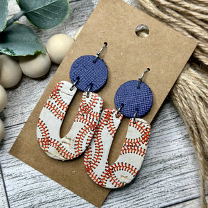 Baseball Oval with Navy