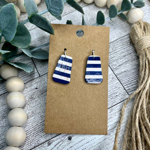 Navy Stripe Petite Rectangles