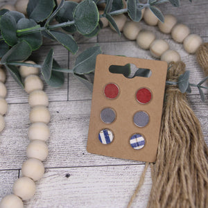 Red, Blue and Grey Stud Set