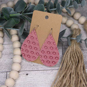 Pink Honeycomb Teardrop