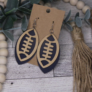 Navy and Gold Football